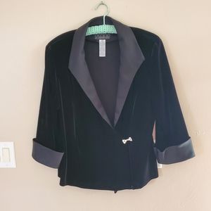 Black, Formal Jacket with Rhinestone Clasp